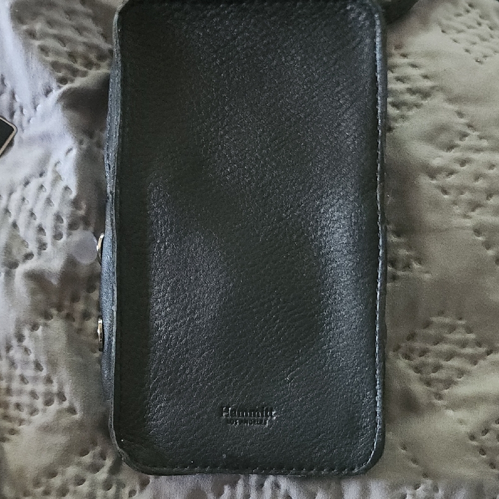 Hammitt 424 Black Leather Phone Sleeve